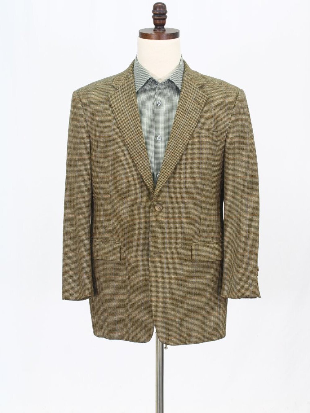 Hart Schaffner Marx 39S Beige Blazer Sport Coat Jacket 2-Button Check M540